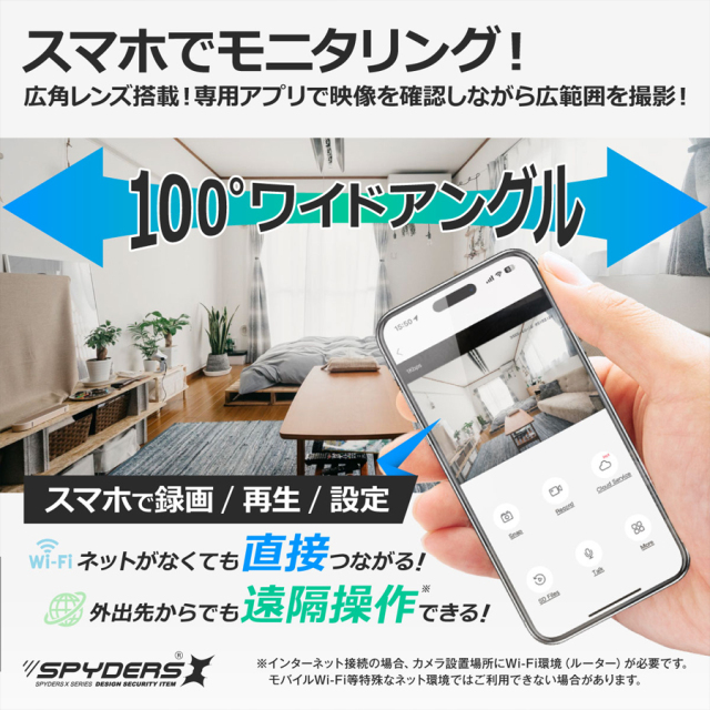 C-511 小型カメラ スパイカメラ 隠しカメラ オンスクエア スパイダーズX