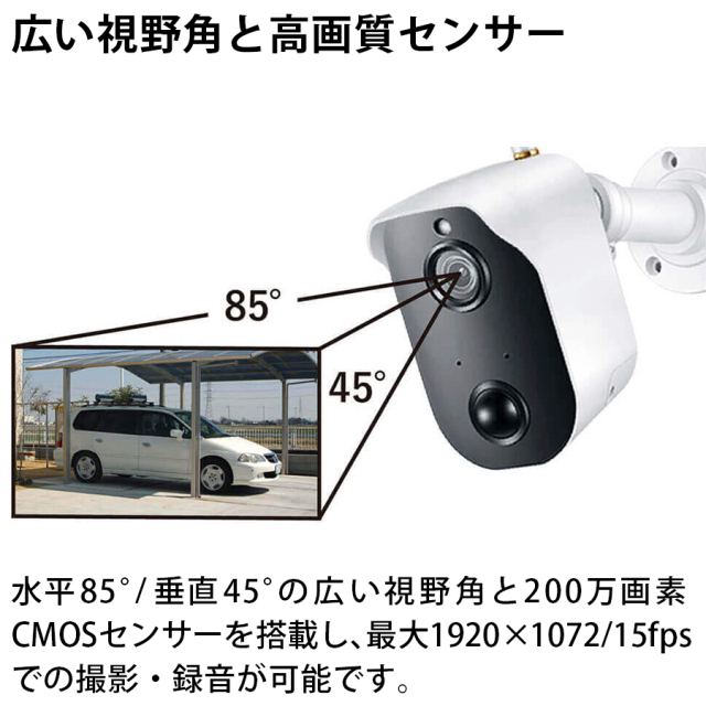 CAR-101 防犯カメラ 監視カメラ ワイヤレスカメラ 無線カメラ ソーラーカメラ キャロットシステムズ オルタプラス