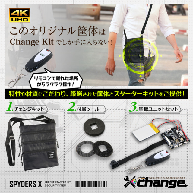 CK-025B カモフラージュカメラ 自作セット チェンジ  オンスクエア スパイダーズX チェンジ スパイカメラ 隠しカメラ