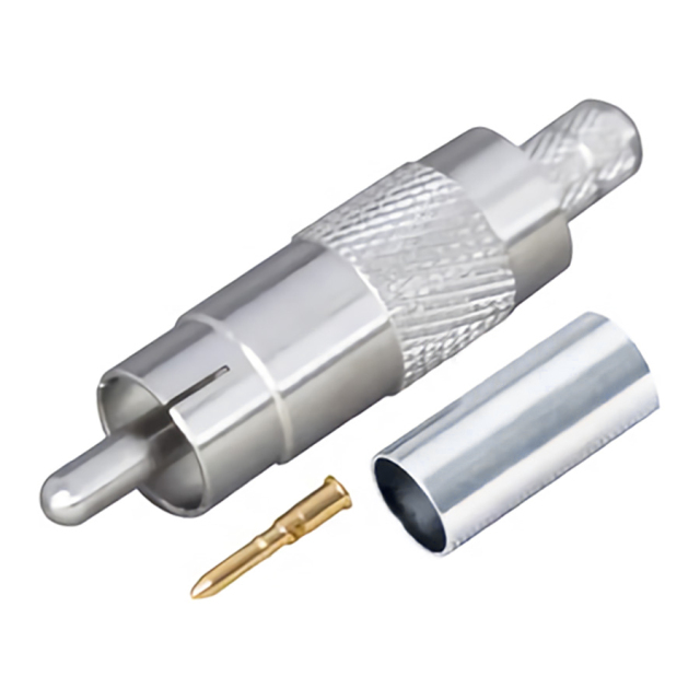 圧着式RCAプラグ3C2V/3C2B共用 100個 | RCAプラグ3C-2V/3C-2B共用75Ωコネクタ 100個セット