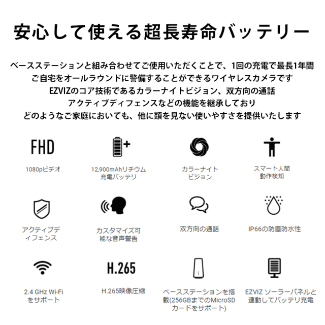 CS-BC1-B2 防犯カメラ 監視カメラ ネットワークカメラ IPカメラ EZVIZ イージービズ