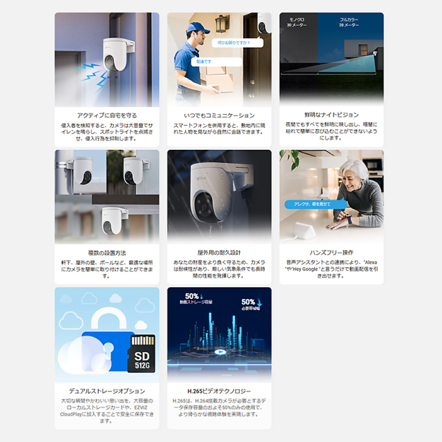 CS-H8c(PoE) 防犯カメラ 監視カメラ セキュリティーカメラ EZVIS