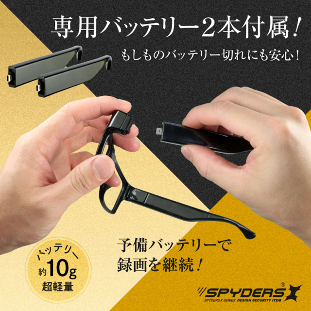 E-204 スパイカメラ 小型カメラ 隠しカメラ メガネ型カメラ 4Kカメラ オンスクエア スパイダーズX