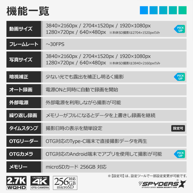 E-209 小型カメラ 防犯カメラ 隠しカメラ スパイカメラ メガネ型カメラ スパイダーズX
