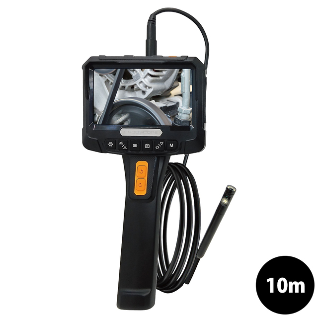 FIB-LCAM-2L360-10M | 直径8mm ケーブル長10m 2レンズ360度回転フルHDファイバースコープカメラ【防水】【ファイバースコープ】【小型カメラ】