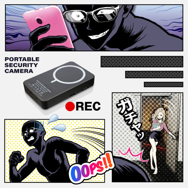 GX-302 防犯カメラ GX-302 | 2.7K録画対応モバイルバッテリー擬装(偽装)小型カメラ