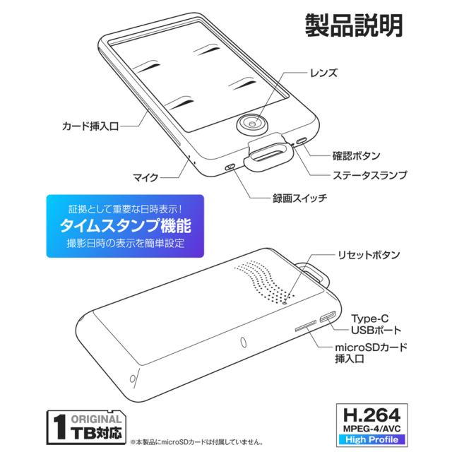 GX-303 小型カメラ スパイカメラ 隠しカメラ オンスクエア ジィエクサ Gexa