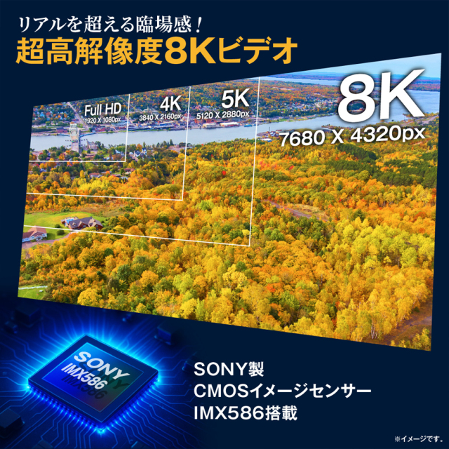 GX-307 | 8K録画対応アクションカメラ【小型カメラ】【アクション