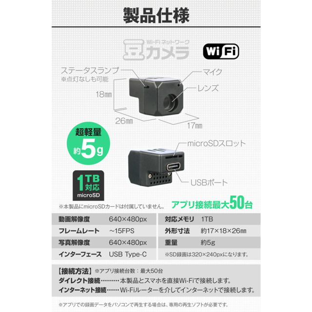 GX-309 小型カメラ スパイカメラ 隠しカメラ オンスクエア ジィエクサ Gexa