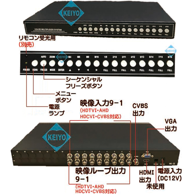 HDTVI-VS309 画面分割機 シーケンサー 防犯カメラ 監視カメラ