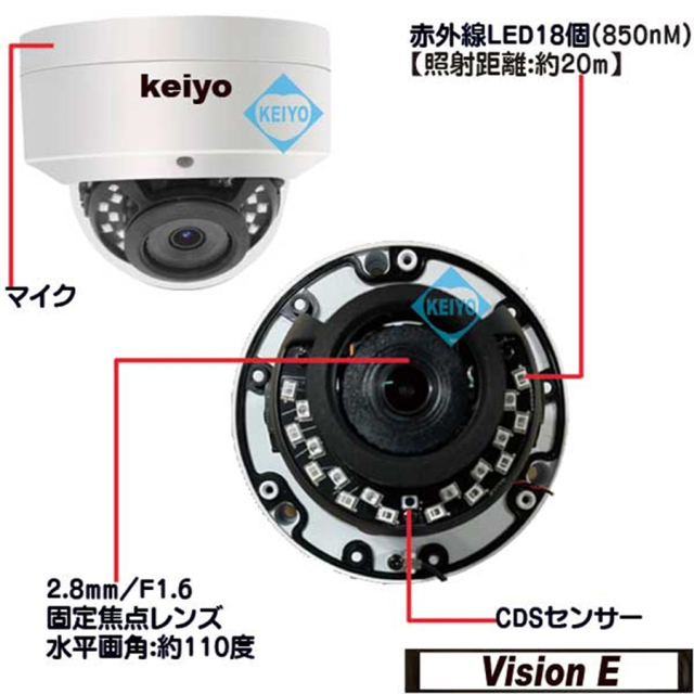 KS-1080IRDA 防犯カメラ 監視カメラ アナログハイビジョン ドーム型