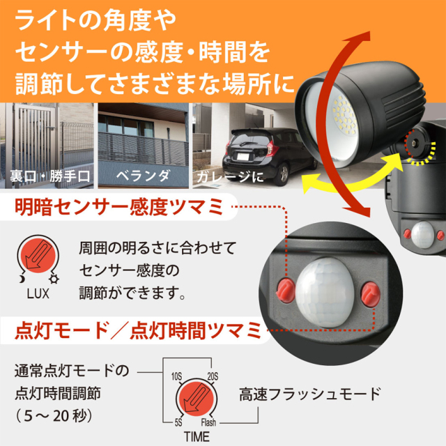 LS-B100Y1 07-8811 センサーライト オーム電機 OHM