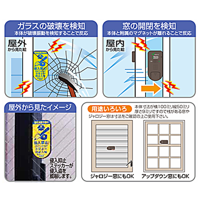 どろぼーセンサーII(N-1160) 防犯アラーム 防犯グッズ ノムラテック
