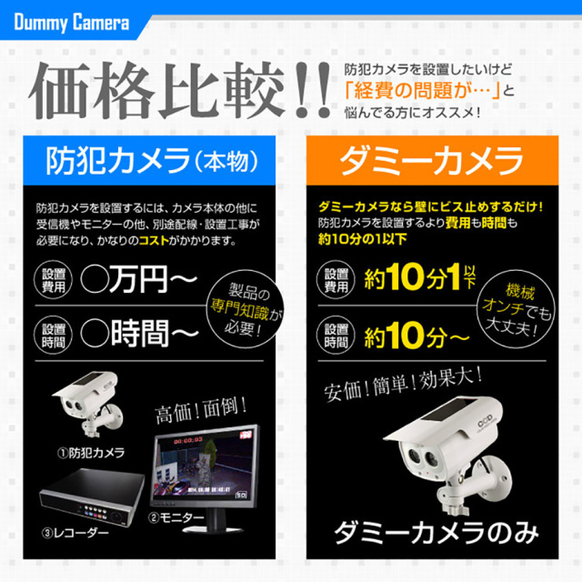 OS-173F 防犯カメラ 監視カメラ ダミーカメラ オンスクエア