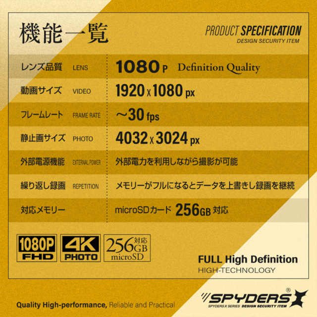 P-130 スパイカメラ 隠しカメラ 小型カメラ オンスクエア