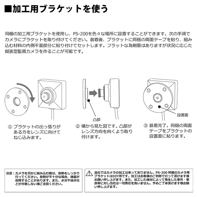 PS-200 スパイカメラ 小型カメラ 隠しカメラ サンメカトロニクス
