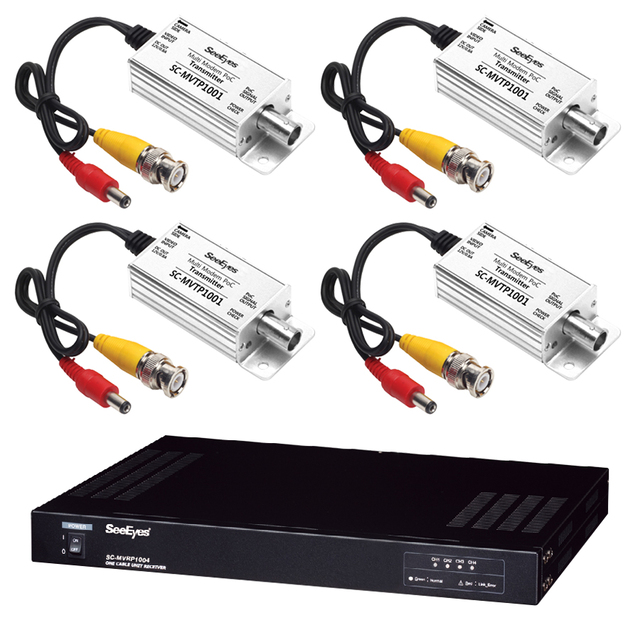 SC-MVCP1004 | AHD/CVBS(アナログ)対応ワンケーブルカメラ専用4台用電源ユニット【電源重畳ユニット】【監視カメラ】【防犯カメラ】
