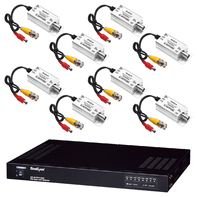 SC-MVCP1008 | AHD/CVBS(アナログ)対応ワンケーブルカメラ専用8台用電源ユニット【電源重畳ユニット】【監視カメラ】【防犯カメラ】