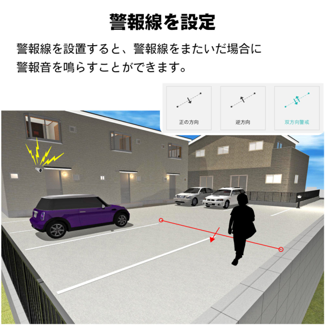 Ai防犯カメラ　新品未使用！ SEC-CAM-AI SEC-CAM-AI | 200万画素 赤外線LED搭載 AI認識機能付き Wi-Fi防犯