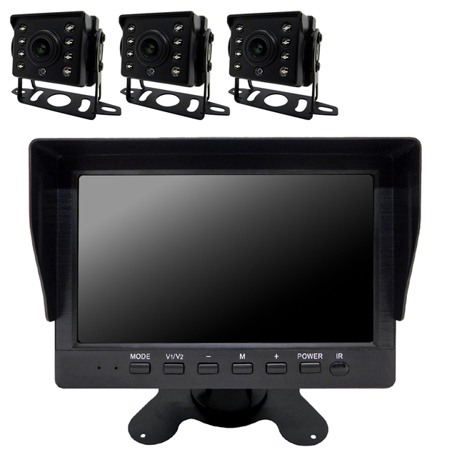 SEC-W-3P-TFAI7HL | ワイヤレス200万画素AI機能付きカメラ3台＋7インチ録画機一体型セット【防犯カメラ】【監視カメラ】【セキュリティーカメラ】【屋外対応】
