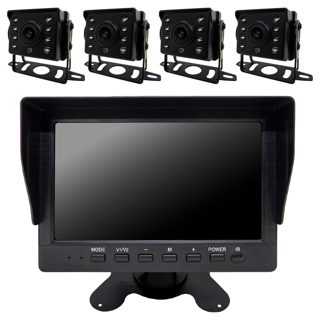 SEC-W-4P-TFAI7HL | ワイヤレス200万画素AI機能付きカメラ4台＋7インチ録画機一体型セット【防犯カメラ】【監視カメラ】【セキュリティーカメラ】【屋外対応】
