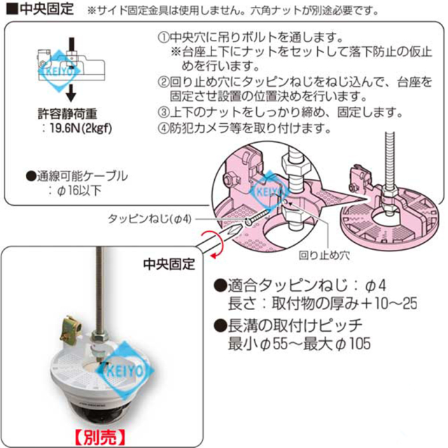 SGT-VK2W ブラケット 防犯カメラ 監視カメラ セキュリティーカメラ未来工業 MIRAI