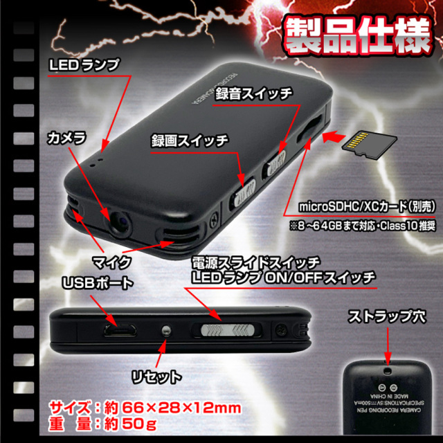 SL037(エスエル037) | フルHD録画対応手のひらサイズ超小型カメラ