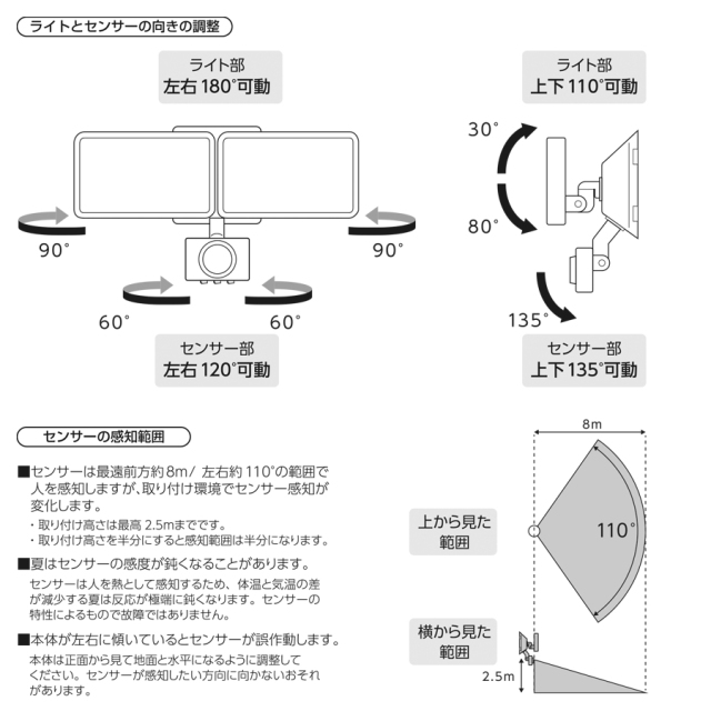 SLR3LES2 LEDセンサーライト YAZAWA ヤザワ