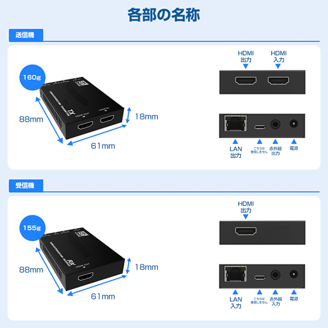 TEHDMIEX50-4K60 HDMI延長機