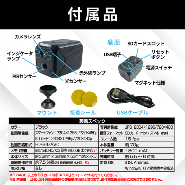 TK-HIP-06 KRIPTNIGHT クリプトナイト 小型カメラ 隠しカメラ スパイカメラ 匠