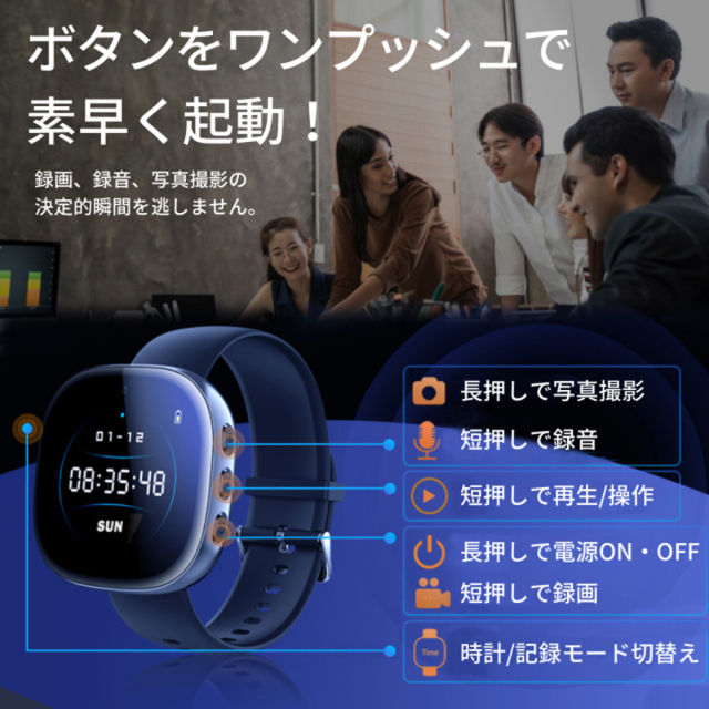 TK-SWA-2 SquareTime スクエアタイム スパイカメラ 小型カメラ 隠しカメラ 時計型カメラ 匠
