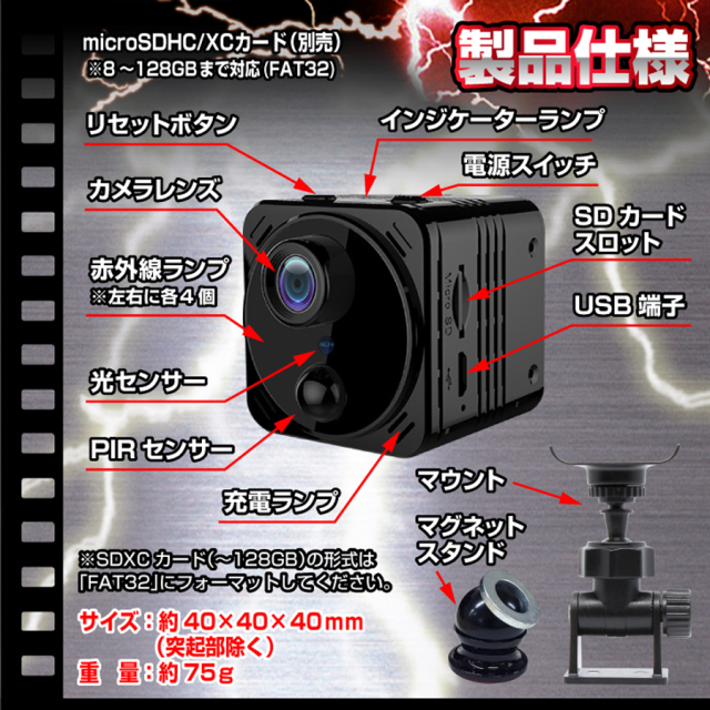 TK-TOI-23 HighCubeM ハイキューブエム スパイカメラ 小型カメラ 隠しカメラ トイカメラ 匠