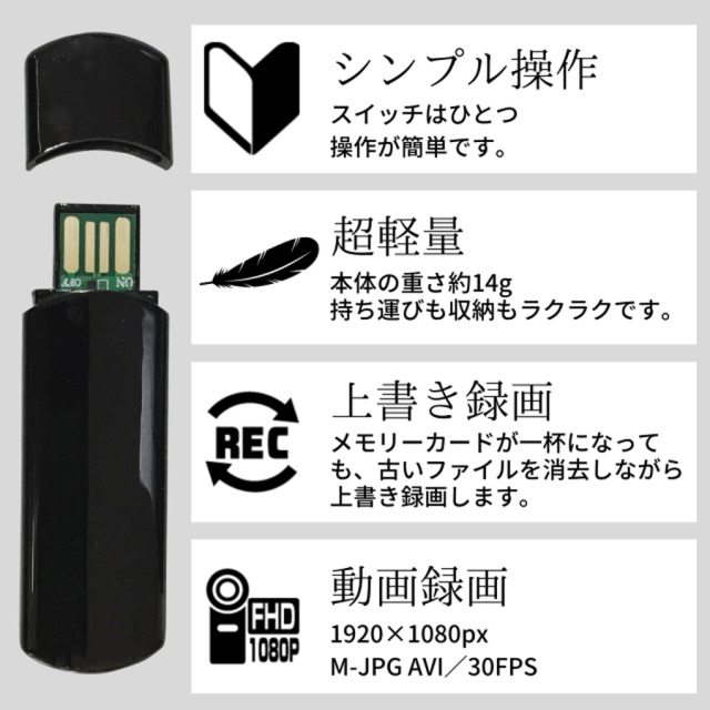 TK-USB-11 Decade ディケード スパイカメラ 小型カメラ 隠しカメラ USB型カメラ 匠