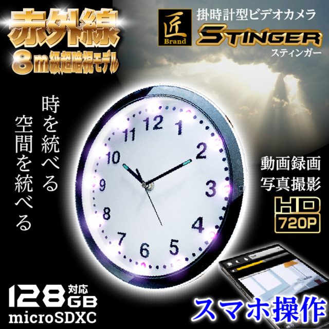 TK-WCL-01 Stinger スティンガー スパイカメラ 小型カメラ 隠しカメラ 時計型カメラ 匠