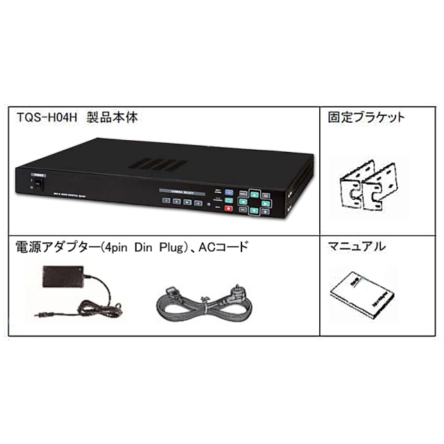 TQS-H04H(Rev.3) 防犯カメラ 監視カメラ 映像分割機 3DCorporation スリーディ