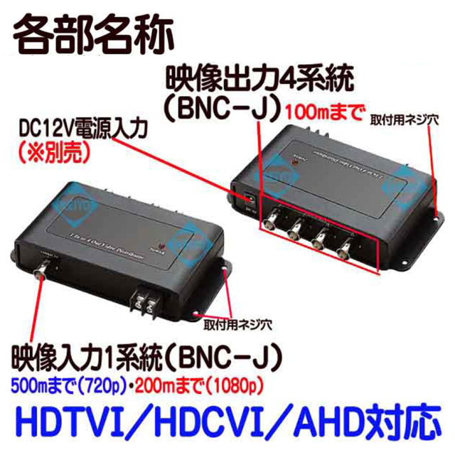 TVD-14 防犯カメラ 監視カメラ 映像分配器　3DCorporation スリーディ
