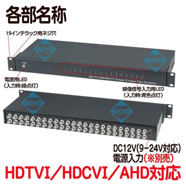 TVD-1632 防犯カメラ 監視カメラ 映像分配器　3DCorporation スリーディ