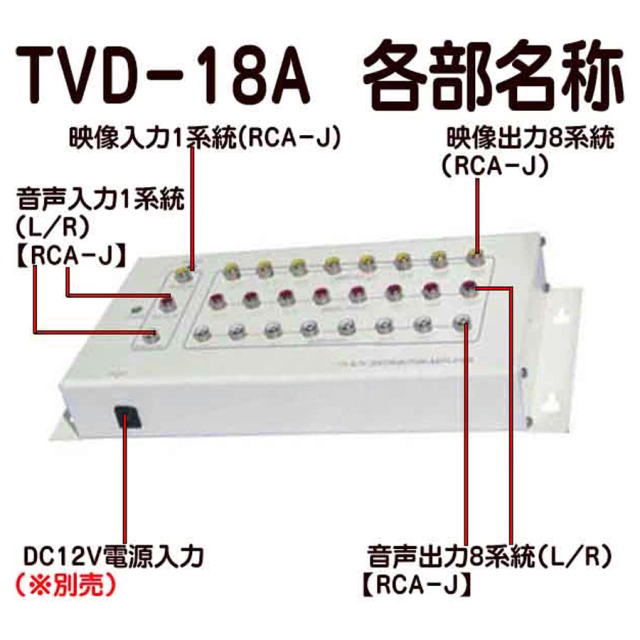 TVD-18A 防犯カメラ 監視カメラ 映像分配機 3DCorporation スリーディ