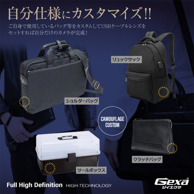 UT-129B スパイカメラ 小型カメラ 隠しカメラ オンスクエア Gexa(ジイエクサ)