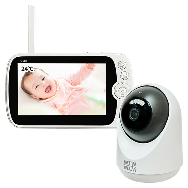 WTW-BM52-SET | 5インチベビーモニター＋温度計測機能搭載200万画素 IP
