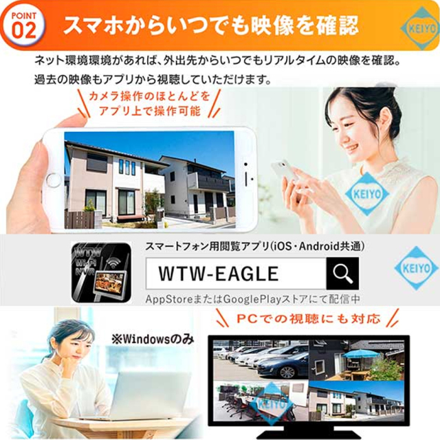 WTW-E1886SW(白色) 防犯カメラ 監視カメラ 塚本無線