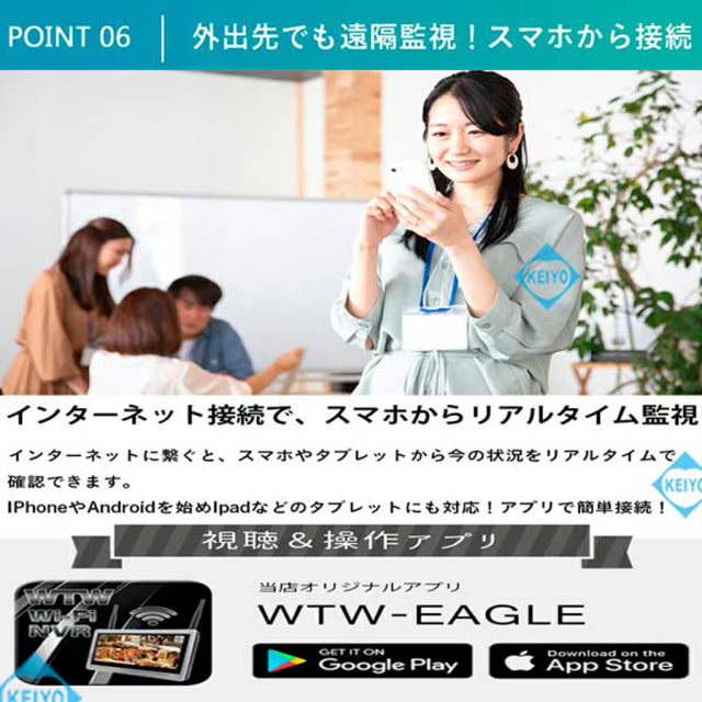 WTW-EG2510WHA-15 防犯カメラ 監視カメラ ワイヤレスカメラ 無線カメラ 塚本無線 イーグル
