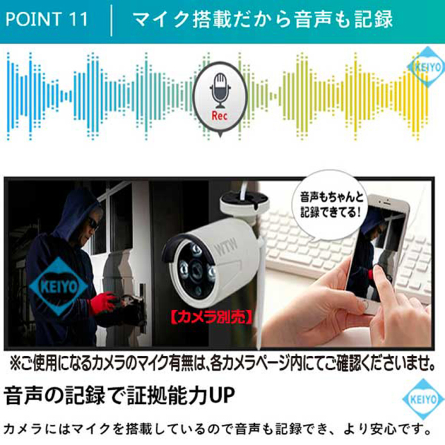 WTW-EG2510WHA-15 防犯カメラ 監視カメラ ワイヤレスカメラ 無線カメラ 塚本無線 イーグル