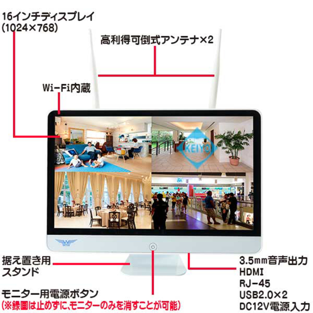 WTW-EG2510WHA-15 防犯カメラ 監視カメラ ワイヤレスカメラ 無線カメラ 塚本無線 イーグル