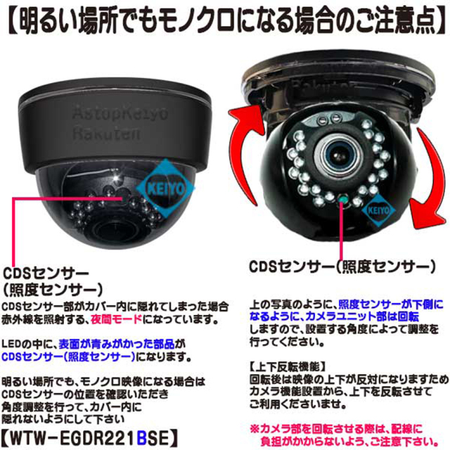 WTW-EGDR221BSE 防犯カメラ 監視カメラ セキュリティーカメラ 塚本無線