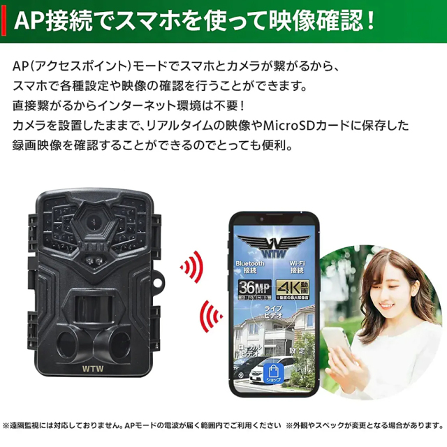 WTW-TC2792AP 防犯カメラ 監視カメラ トレイルカメラ セキュリティーカメラ 塚本無線