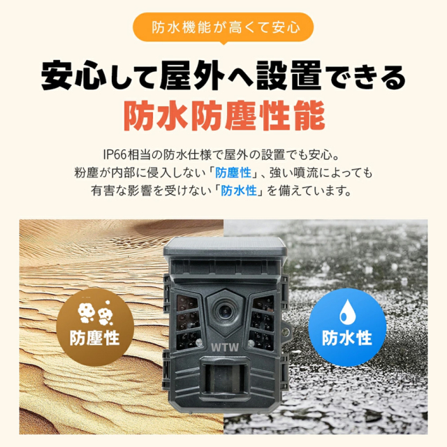WTW-TCS36AP | 200万画素赤外線搭載ソーラーパネル一体型