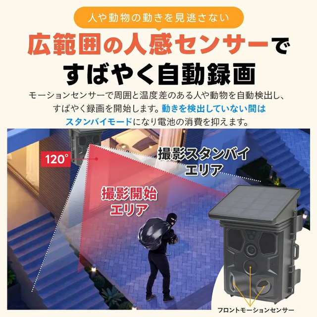 WTW-TCS38AP | 4K800万画素赤外線搭載ソーラーパネル一体型トレイル