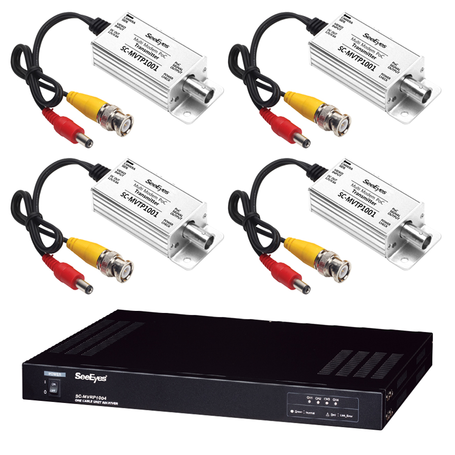 SC-MVCP1004 | AHD/CVBS(アナログ)対応ワンケーブルカメラ専用4台用電源ユニット【電源重畳ユニット】【監視カメラ】【防犯カメラ】