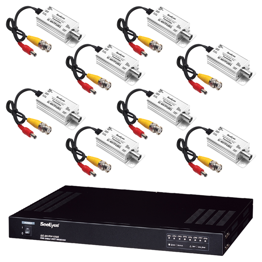 SC-MVCP1008 | AHD/CVBS(アナログ)対応ワンケーブルカメラ専用8台用電源ユニット【電源重畳ユニット】【監視カメラ】【防犯カメラ】
